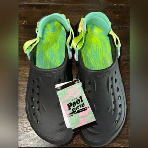 SOLD Crocs Echo Clog Shoes Spring Break Edition Black/Multicolored M10/W12